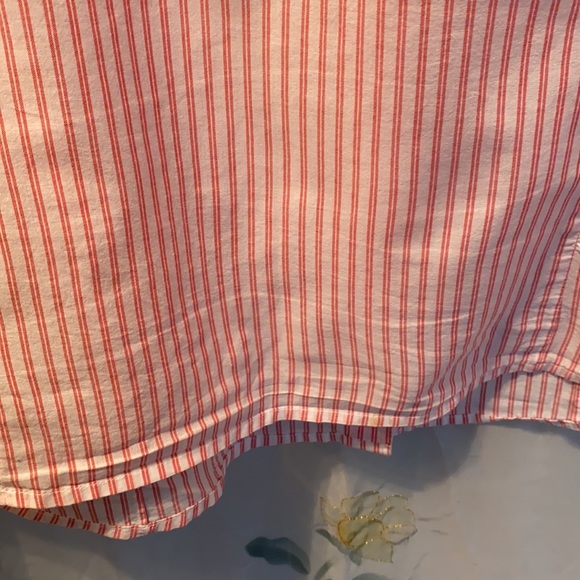 ST. JOHN’S BAY RED/WHITE STRIPED SHIRT SZ XLT - Picture 10 of 13